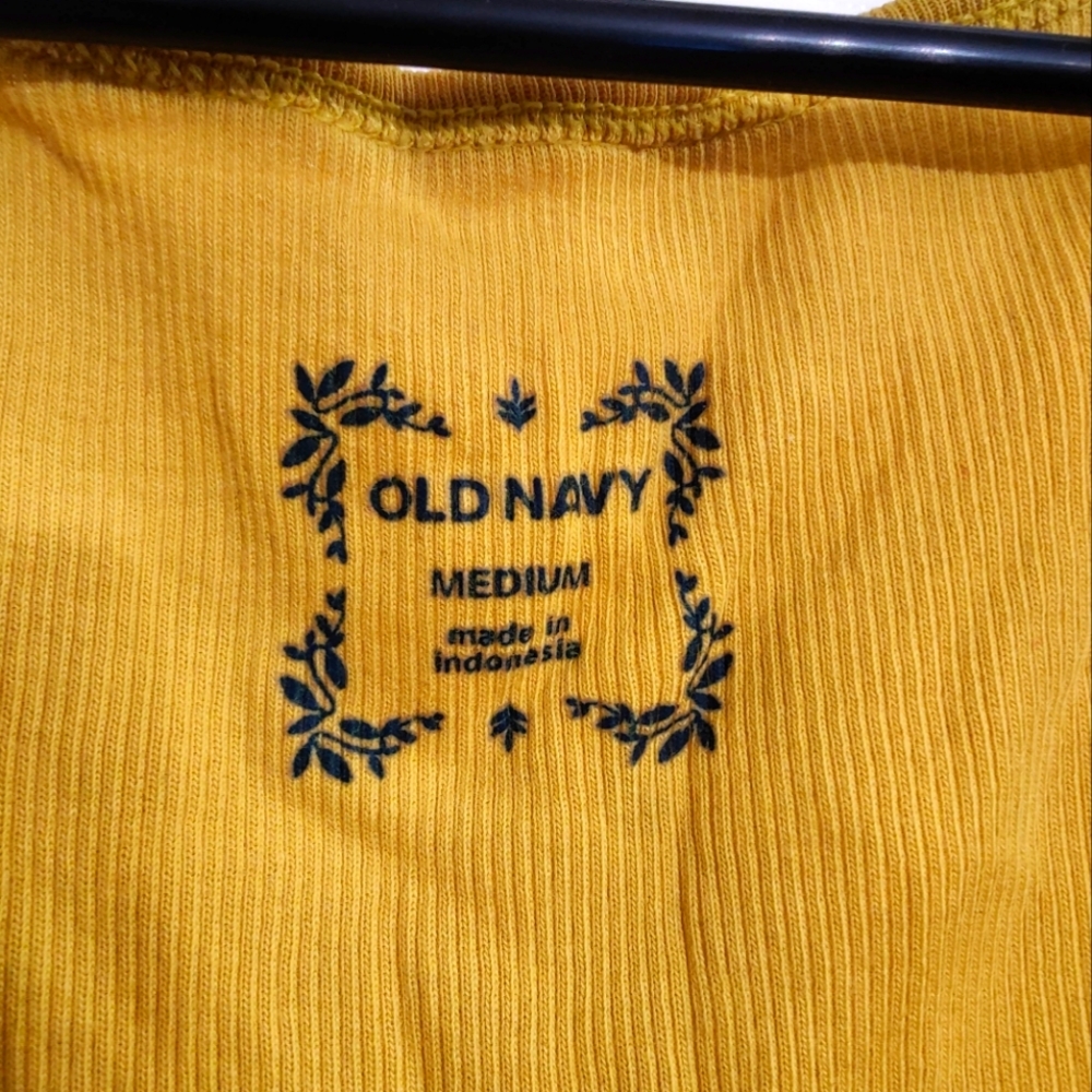 Yellow Ribbed Tank Top - Picture 3 of 3